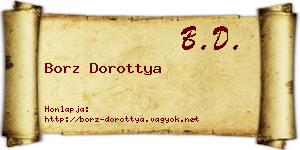 Borz Dorottya névjegykártya